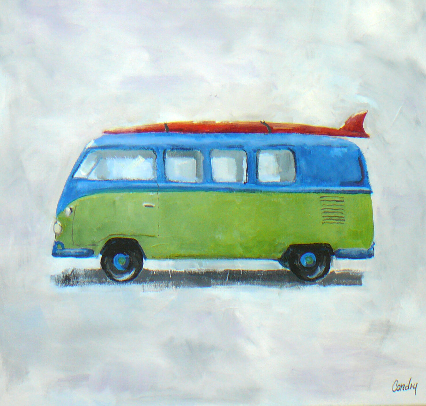 Joyce Condry The VW Bus acrylic.jpg